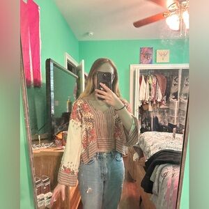 Free people floral crop top